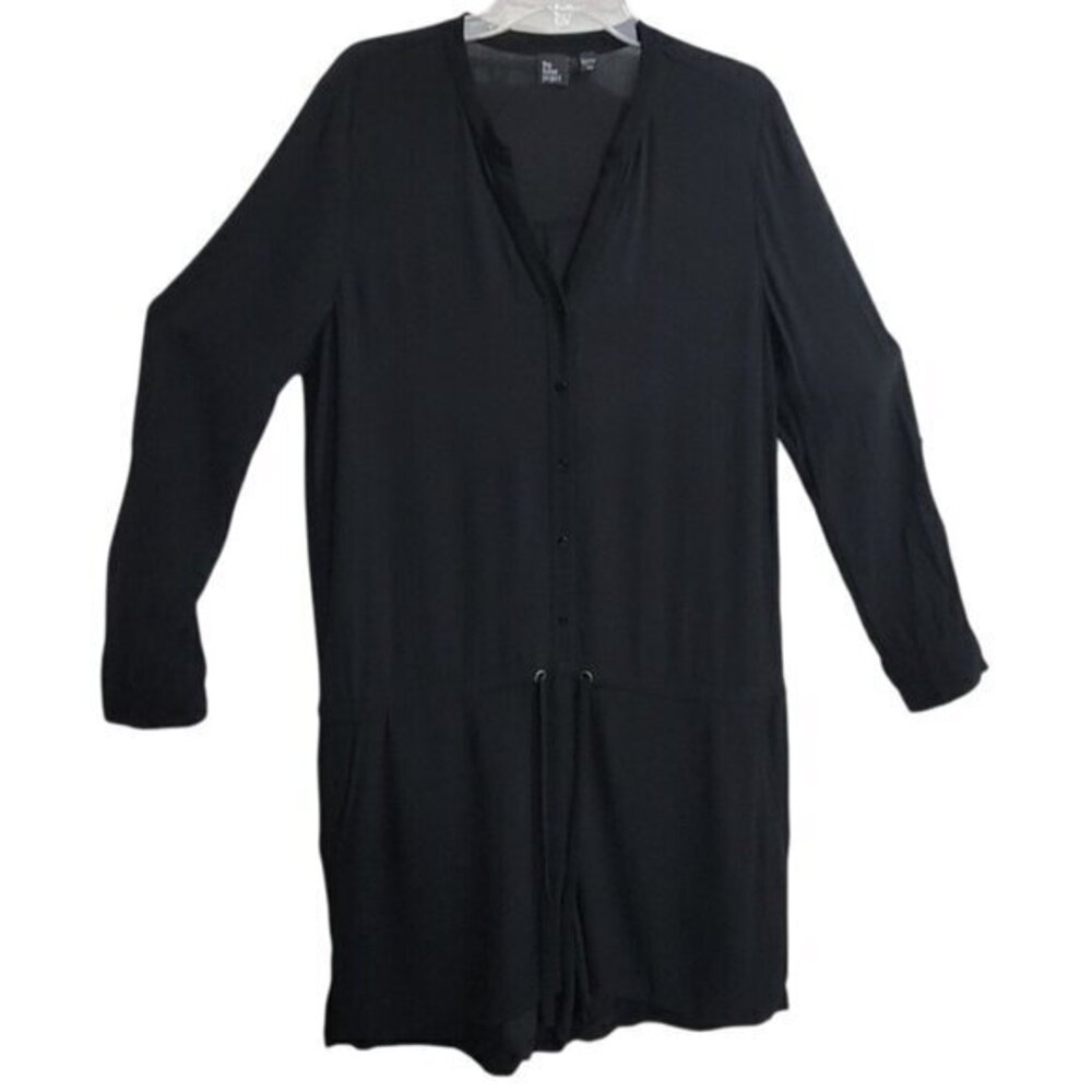 Eileen Fisher Silk Romper Jumpsuit Playsuit M Black